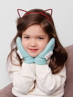 Варежки детские на шнурке Kim Lin  фото 4