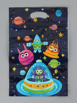 Цена за 50 шт. Пакет подарочный, с zip-lock застежкой, "Пришельцы", 15х23 ± 1см