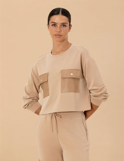 Bej Sweatshirt