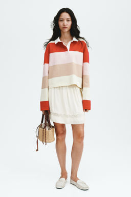Minifalda de viscosa con inserciones de encaje - H&m фото 2
