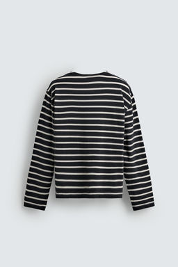 CAMISETA JACQUARD RAYAS AARON LEVINE X ZARA / Azul / Blanco