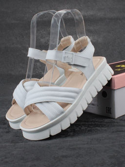 08-PED168-1 WHITE Босоножки женские (натуральная кожа)