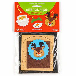 Ёлочное украшение из фетра «Олень», своими руками