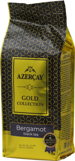 Azercay. Gold Collection. Черный с бергамотом 250 гр. мягкая упаковка (Уцененная)