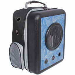 Рюкзак - переноска для животных "СТИЛЬНЫЙ БРО", цвет синий, 32*17*42/до13кг (Пакет и Лейбл)