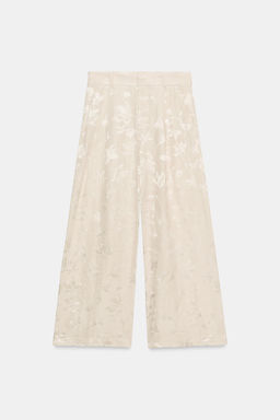 PANTAL?N CON LINO JACQUARD ZW COLLECTION / Crudo - Zara фото 5