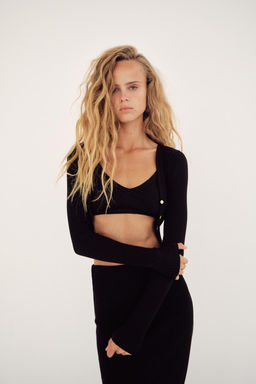 RIBBED CARDIGAN - Zara фото 15