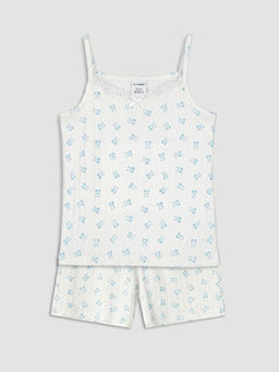 ?p Ask?l? K?z ?ocuk ?ortlu Pijama Tak?m?