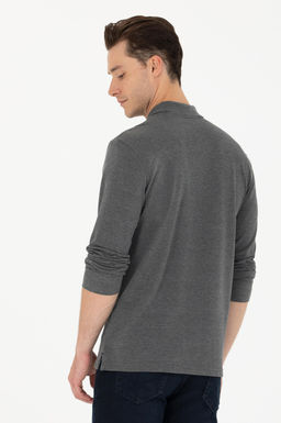 U. S. Polo Assn / Мужской базовый свитшот антрацитовый меланж - U.s. polo assn фото 19