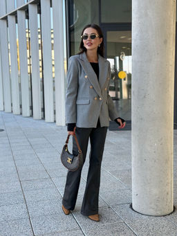 Жакет AURA 1116-176 серый меланж  фото 2