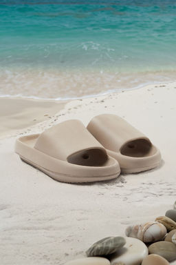 Trendyol Shoes Bej Flatform Kad?n Havuz Terlik TAKSS24TE00013 - Trendyolmilla фото 6