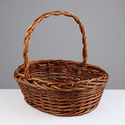 Корзина плетёная для хранения Samla, из лозы, с ручкой, коричневая, набор 3 шт.