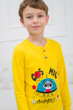 Пижама детская из интерлока Улыбка енот в нло - Амадэль фото 14