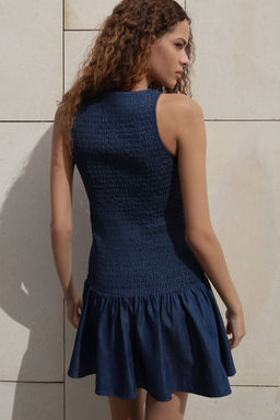 Vestido denim nido de abeja - H&m фото 4