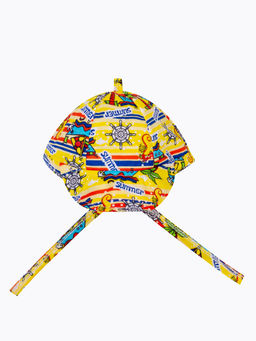 Кепка детская желтая принт лето