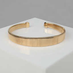 Чокер Рельеф широкий, 2 см, цвет золото