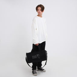 Сумка спортивная ROAR, 40×24×21, на молнии, длинный ремень, черная