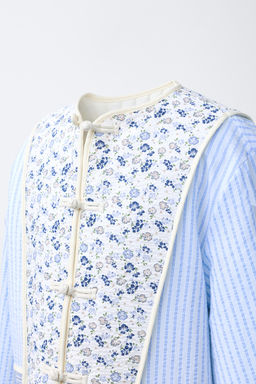 CAZADORA ACOLCHADA PATCHWORK / Azul / Blanco - Zara фото 6