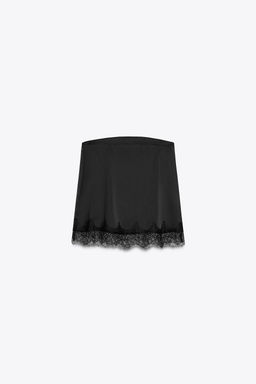 SATIN TOP WITH LACE TRIM - Zara фото 6