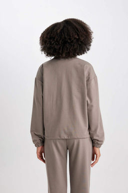 DeFactoFit Спортивная толстовка стандартного кроя с воротником-стойкой  фото 7