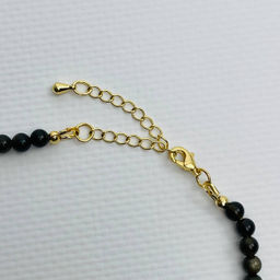 Колье из золотистого Обсидиана и Турмалина микс 42 см +