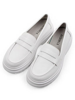 03-YG99-1 WHITE Лоферы женские (натуральная кожа)