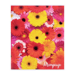 Набор тетрадей, 96 листов в клетку Calligrata "Цветы-1", серые листы, 4 штуки