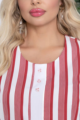 Блуза Латея (красно-белая) Б10577 - Lt collection фото 3