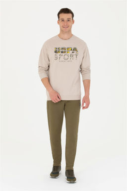 Мужские спортивные штаны цвета хаки