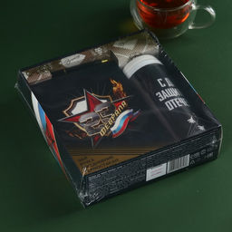 Набор Лучшему защитнику: чай чёрный 20 г. термостакан 350 мл., ежедневник 80 листов, ручка - Фабрика счастья фото 9