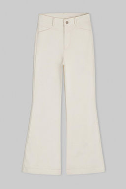 Ekru Yuksek Bel Orta Esnek Ispanyol Paca Flare Jeans TWOSS26JE00253 - Trendyolmilla фото 5