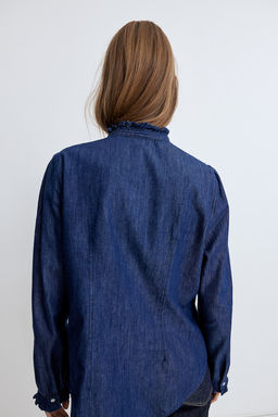 Blusa denim con volantes - H&m фото 4