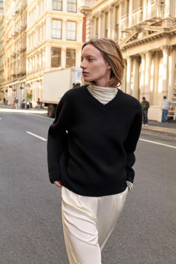 PLAIN KNIT V-NECK JUMPER - Zara фото 5