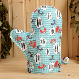 Рукавица для бани с принтом Директор бани