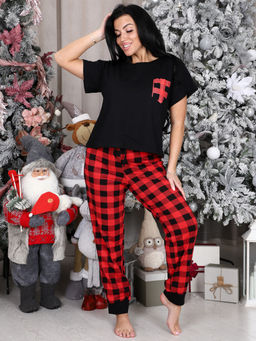 325-ДК ДОМАШНИЙ ЖЕНСКИЙ КОСТЮМ (брюки) (Красный) - А-дина фото 3