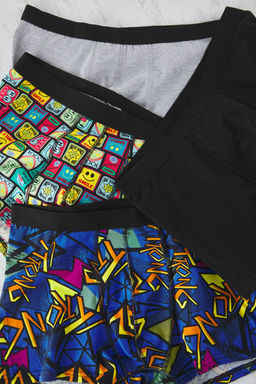 TRENDYOL MAN Cok Renkli 4lu Paket Esnek Pamuklu Desenli-Duz Boxer TMNSS25BX00001 - Trendyolmilla фото 2