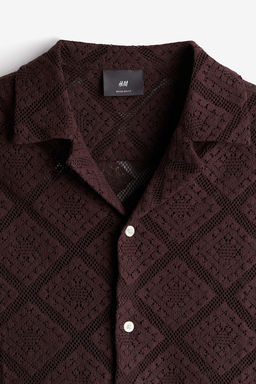 Camisa resort efecto crochet Regular Fit - H&m фото 6