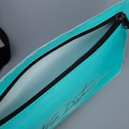 Сумка поясная для бега Keep Distance, на молнии, бирюзовая