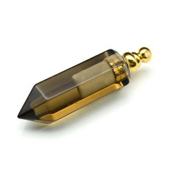 Парфюмерный флакон-кулон из раухтопаза 13*13*47мм