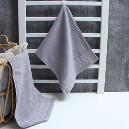 Полотенце махровое Этель Вензель цв.серый, 35*75 см, 450 гр/м2, 100% хлопок