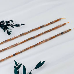 Бусины для украшений из Лунного камня (64 бусины) 39 см