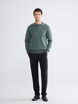 Polo Yaka Erkek Triko Kazak