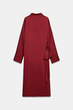 ZW COLLECTION SATIN DRESS WITH TIE DETAIL