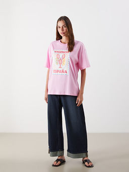 Valencia Bask?l? Oversize Kad?n Ti??rt