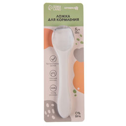 Ложка детская для кормления силиконовая, цвет белый