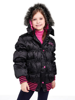 Куртка пуховая для девочки 33-5050 черный