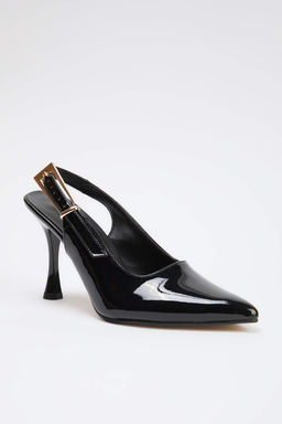 Siyah Rugan 9 cm Kad?n Klasik Topuklu Ayakkab? TAKSS26TO00044 - Trendyolmilla фото 4