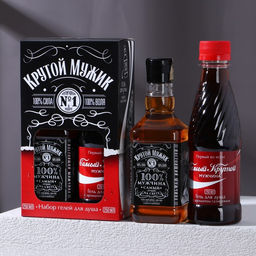 Подарочный набор Крутой мужик: гель для душа виски и кола, 2?250 мл, Чистое счастье