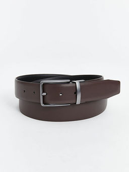 ?ift Tarafl? Deri G?r?n?ml? Erkek Kemer