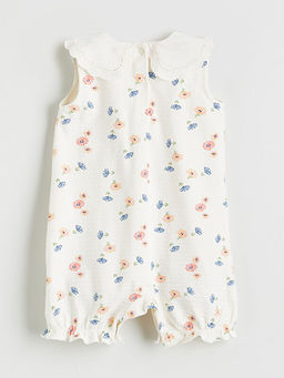 Bebe Yaka ?i?ekli K?z Bebek Tulum